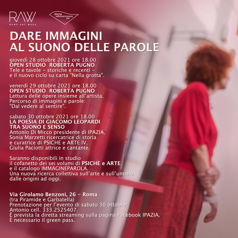 ROME ART WEEK 2021 </br>25 – 30 ottobre 2021 </br> studio via Girolamo Benzoni 26, Roma